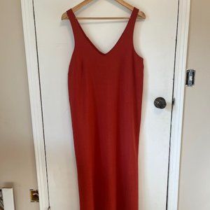 Lululemon V Neck Midi Dress Orange Size XL